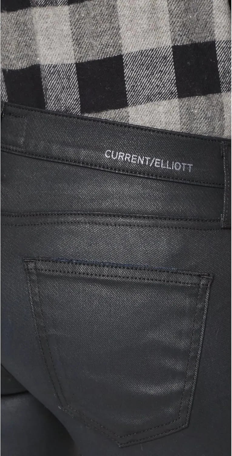 Current/Elliott The Low Bell Bottom Coated Jean