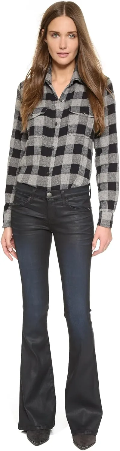 Current/Elliott The Low Bell Bottom Coated Jean