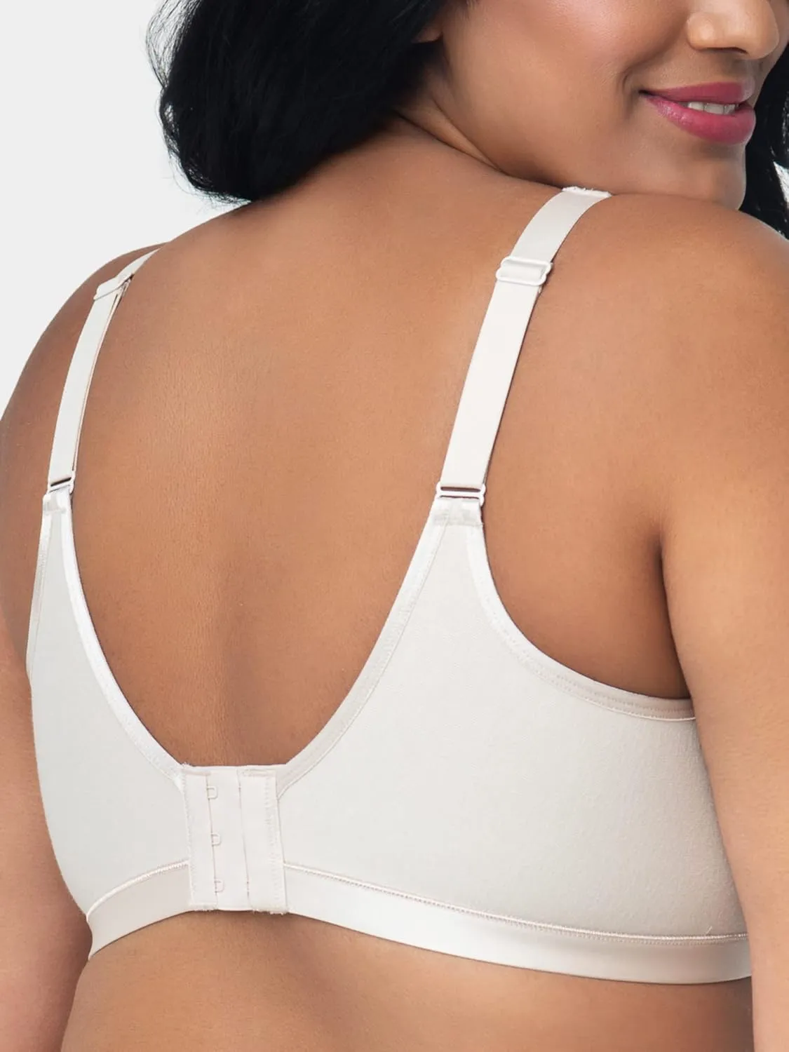 Curvy Couture Women's Plus Size Cotton Luxe Unlined Wire-Free Bra