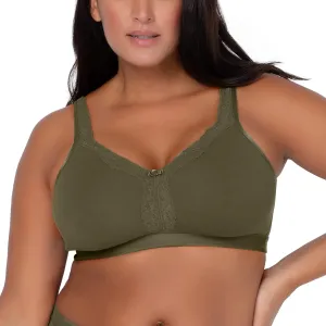 Curvy Couture Women's Plus Size Cotton Luxe Unlined Wire-Free Bra