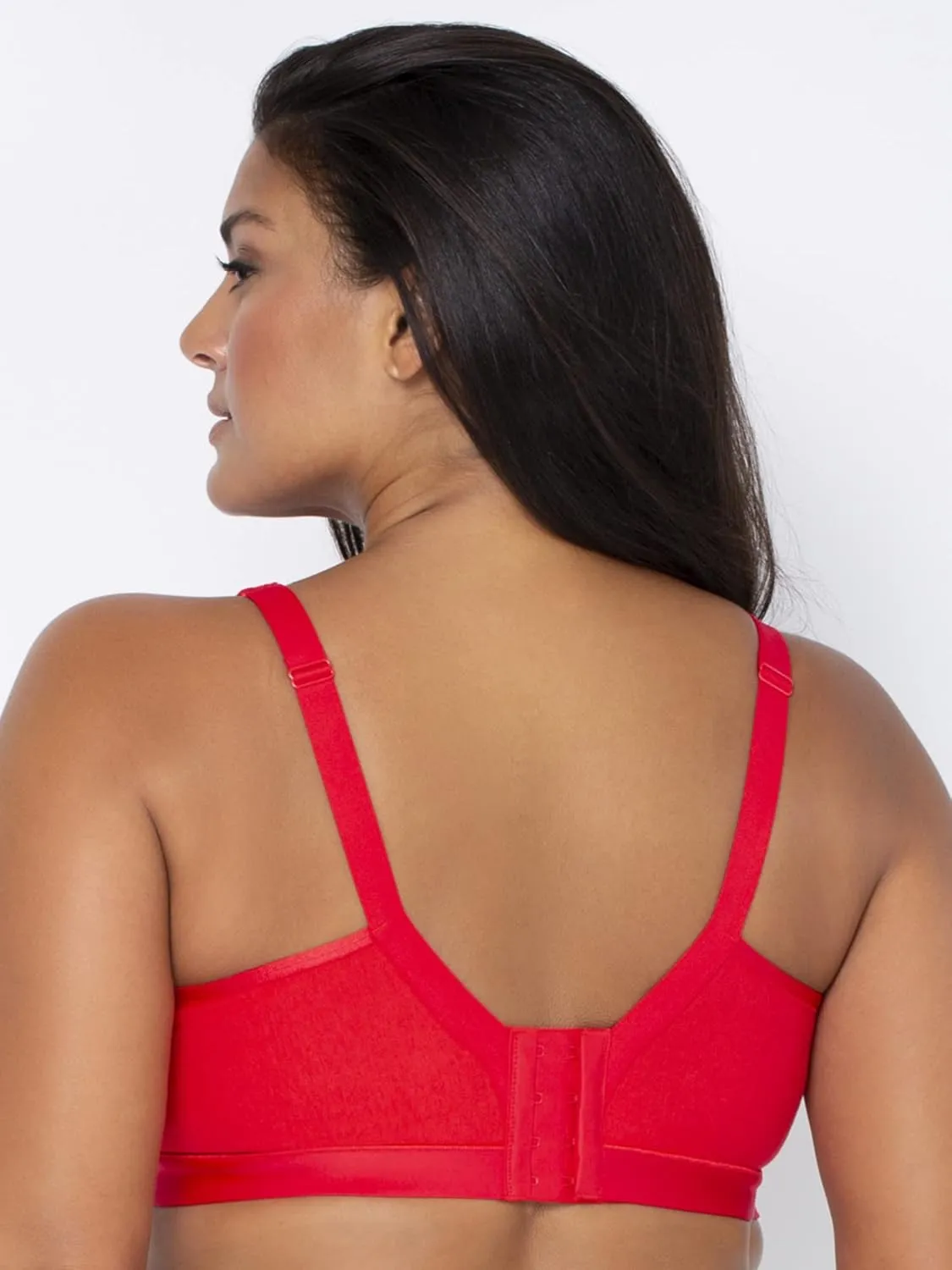 Curvy Couture Women's Plus Size Cotton Luxe Unlined Wire-Free Bra