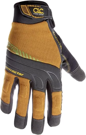 Custom Leathercraft160X Contractor XtraCoverage Flex Grip Work Gloves, Extra Large, Black, Brown