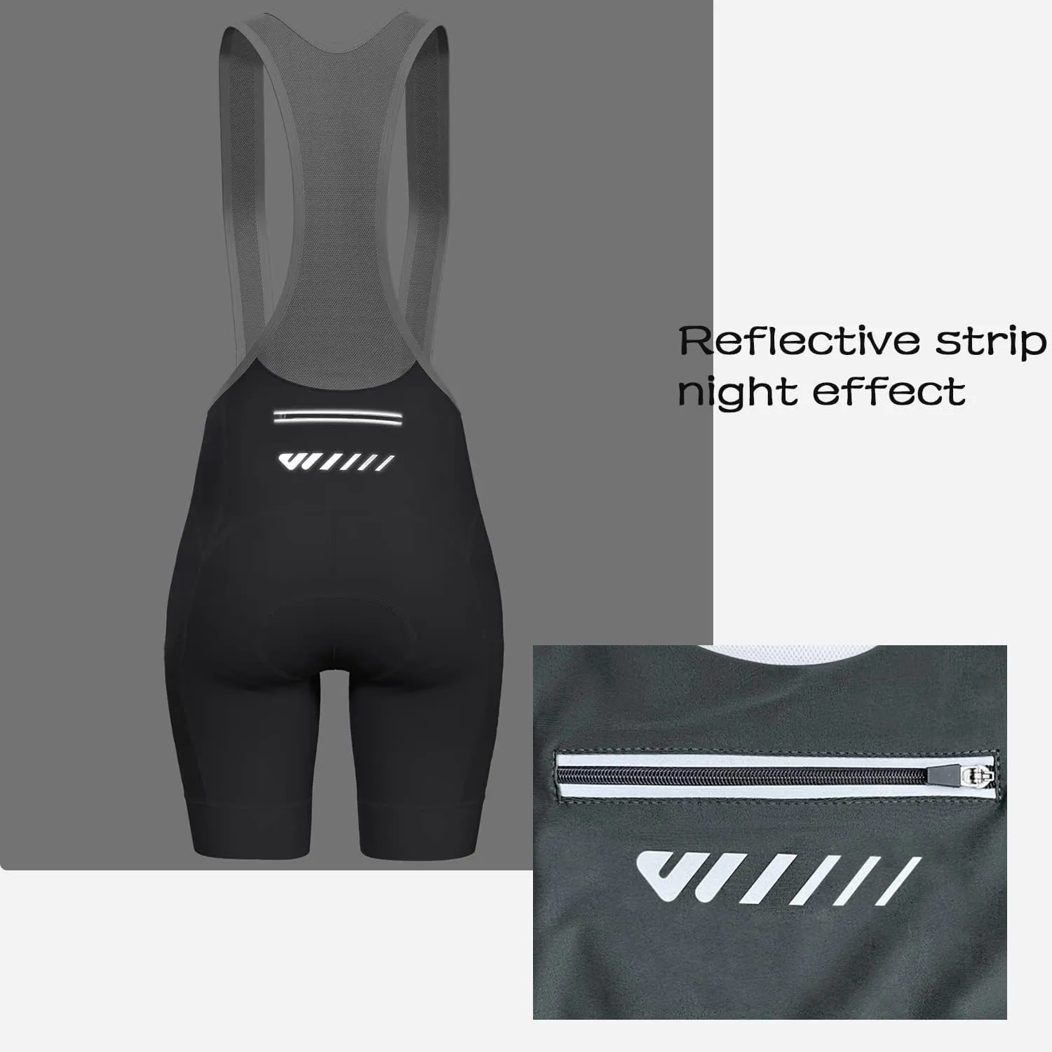 Cycling Bibs Women Padded Bike Shorts Womens Bicycle Shorts with Padding 4D Biking Pants with Mesh Pockets