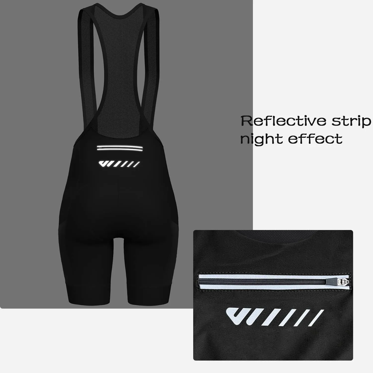 Cycling Bibs Women Padded Bike Shorts Womens Bicycle Shorts with Padding 4D Biking Pants with Mesh Pockets