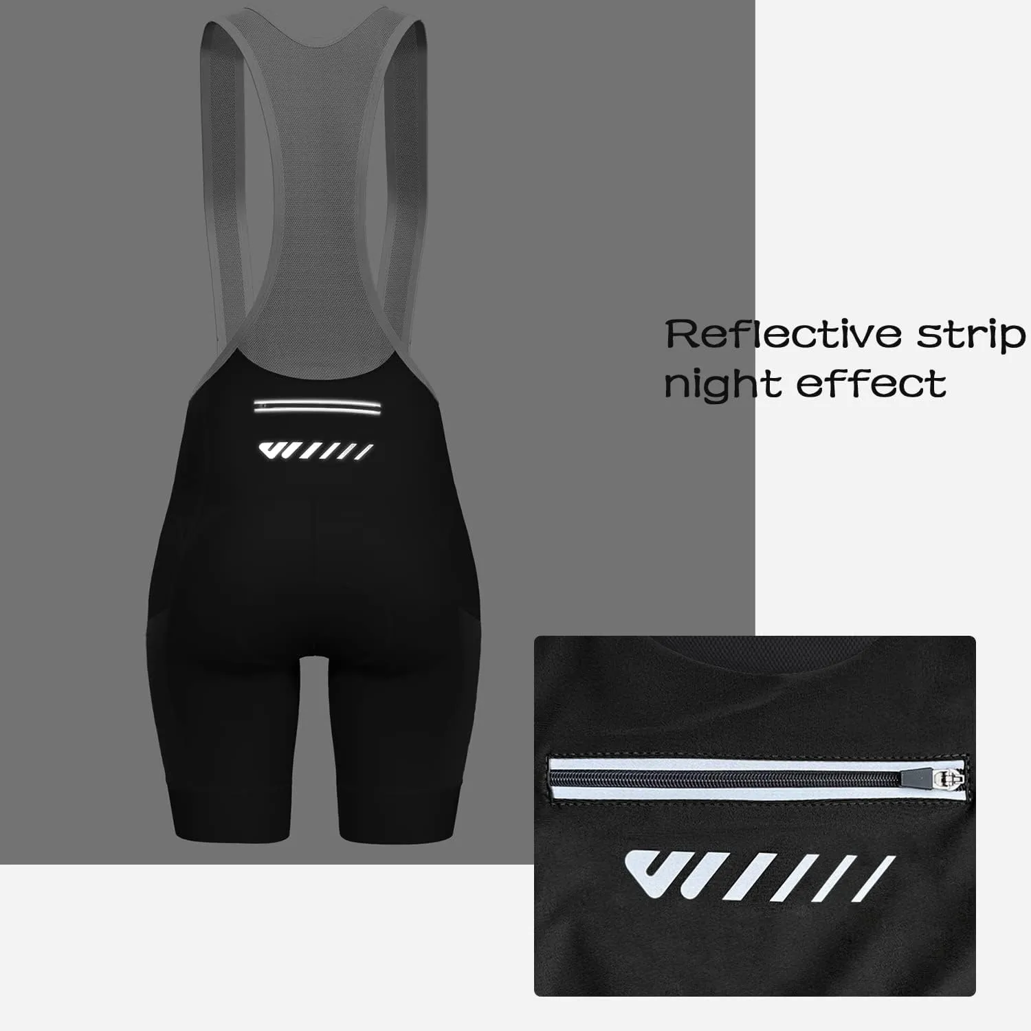 Cycling Bibs Women Padded Bike Shorts Womens Bicycle Shorts with Padding 4D Biking Pants with Mesh Pockets