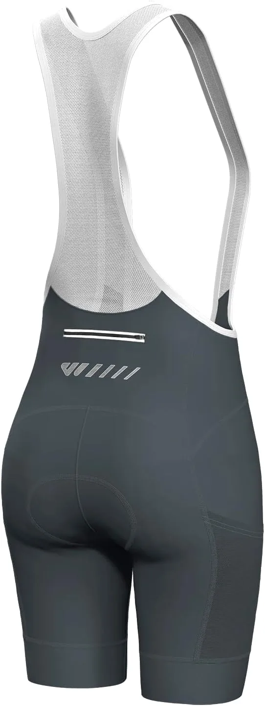 Cycling Bibs Women Padded Bike Shorts Womens Bicycle Shorts with Padding 4D Biking Pants with Mesh Pockets