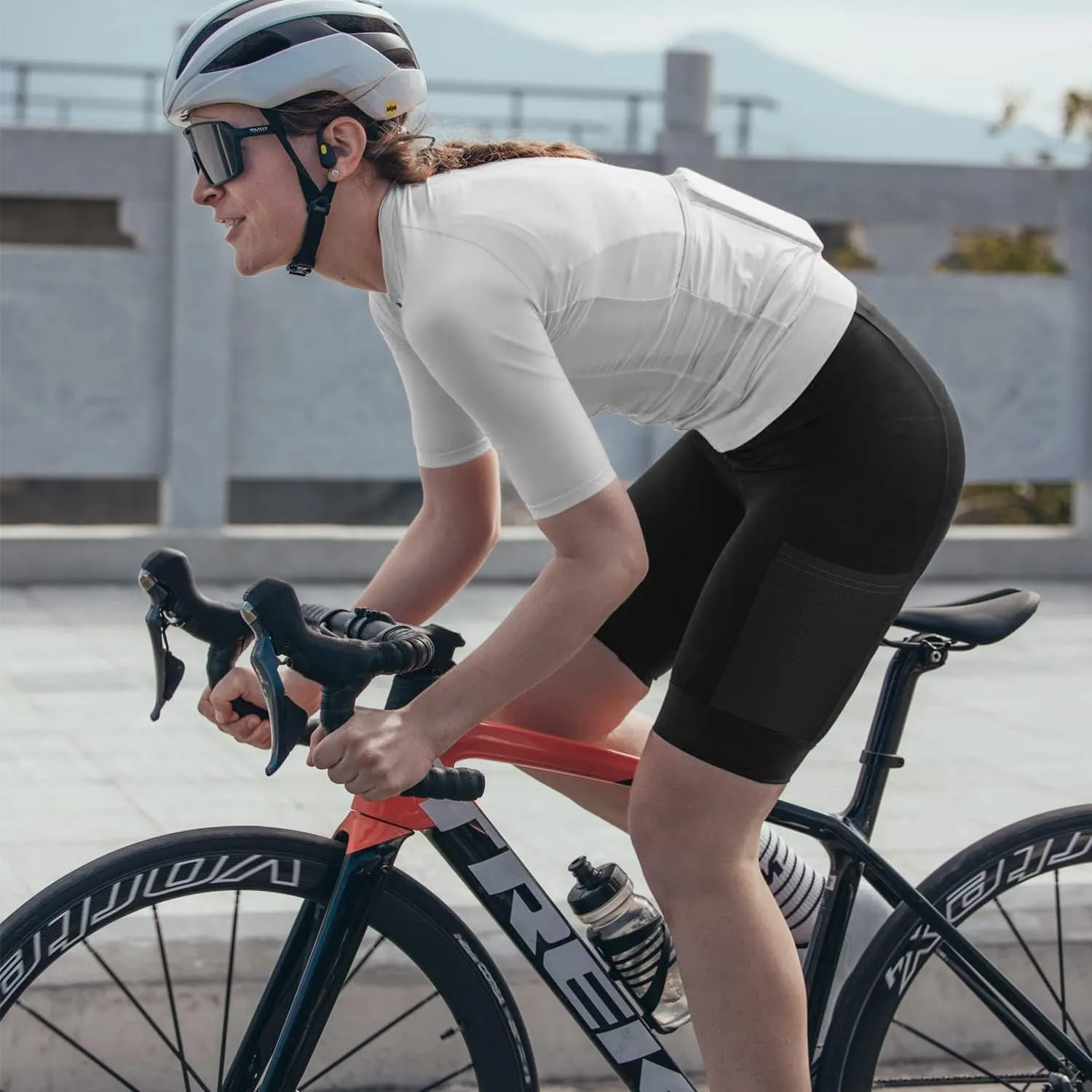 Cycling Bibs Women Padded Bike Shorts Womens Bicycle Shorts with Padding 4D Biking Pants with Mesh Pockets