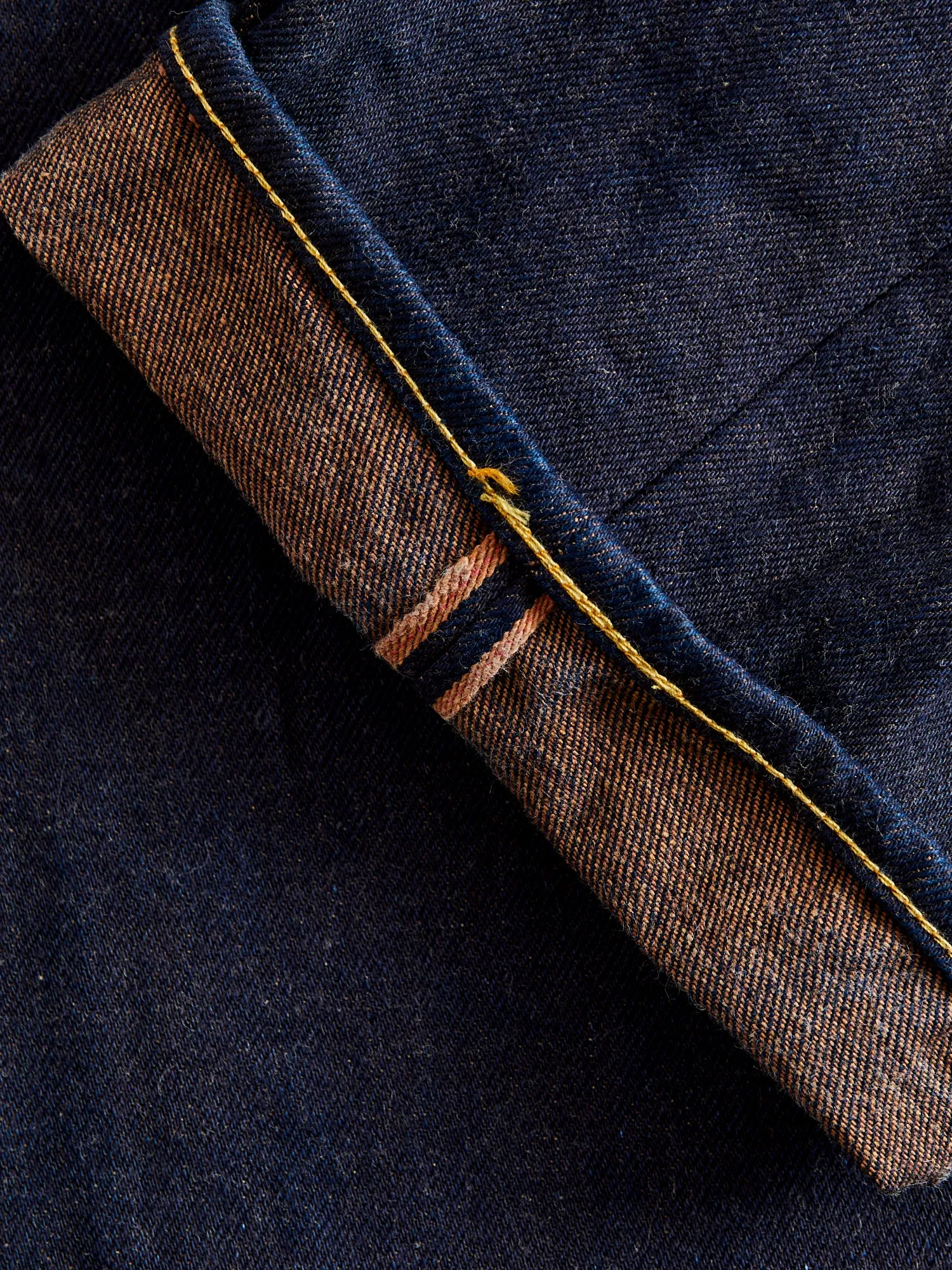 D1879S "Natural Indigo x Kakishibu" 15oz Aishibuzome Dyed Selvedge Jeans - Regular Straight Fit