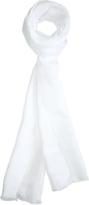 Dashing White Silk Aviator Scarf Pure 100% Silk – 8” x 60”
