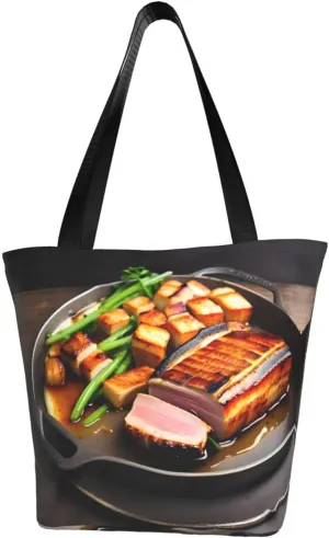 Delicious grilled meat Women's shoulder handbag, crossbody shoulder bag, weekend travel shopping shoulder bag