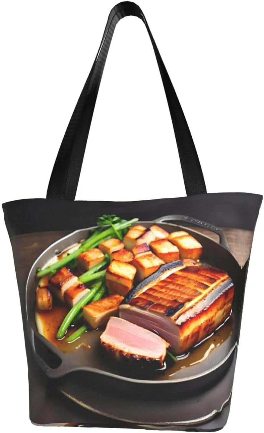Delicious grilled meat Women's shoulder handbag, crossbody shoulder bag, weekend travel shopping shoulder bag