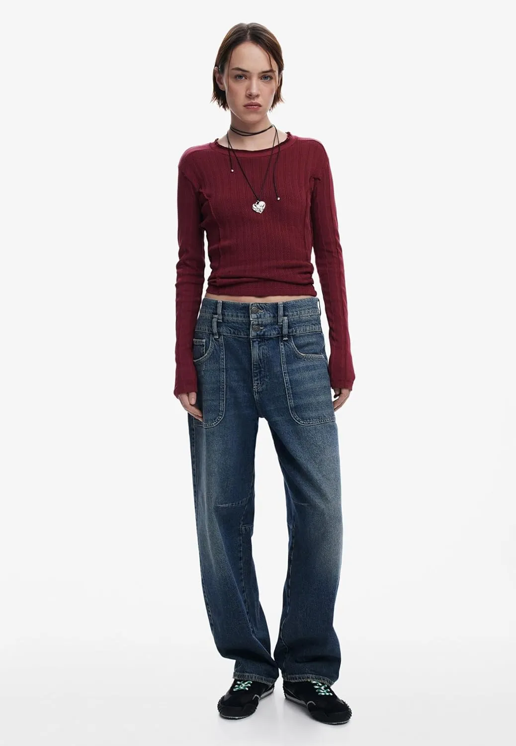 Desigual Women's Cotton T-Shirt Seams