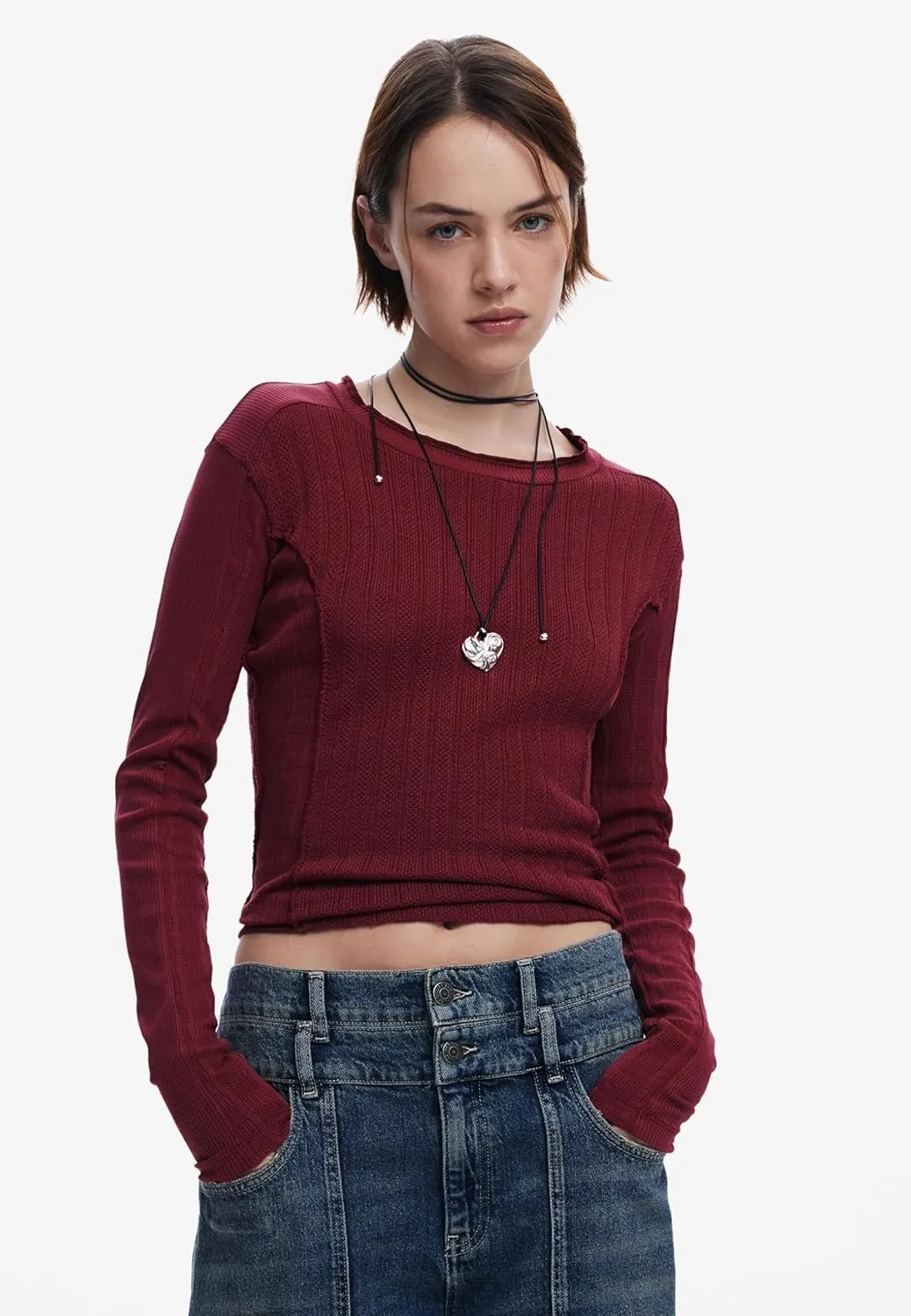 Desigual Women's Cotton T-Shirt Seams