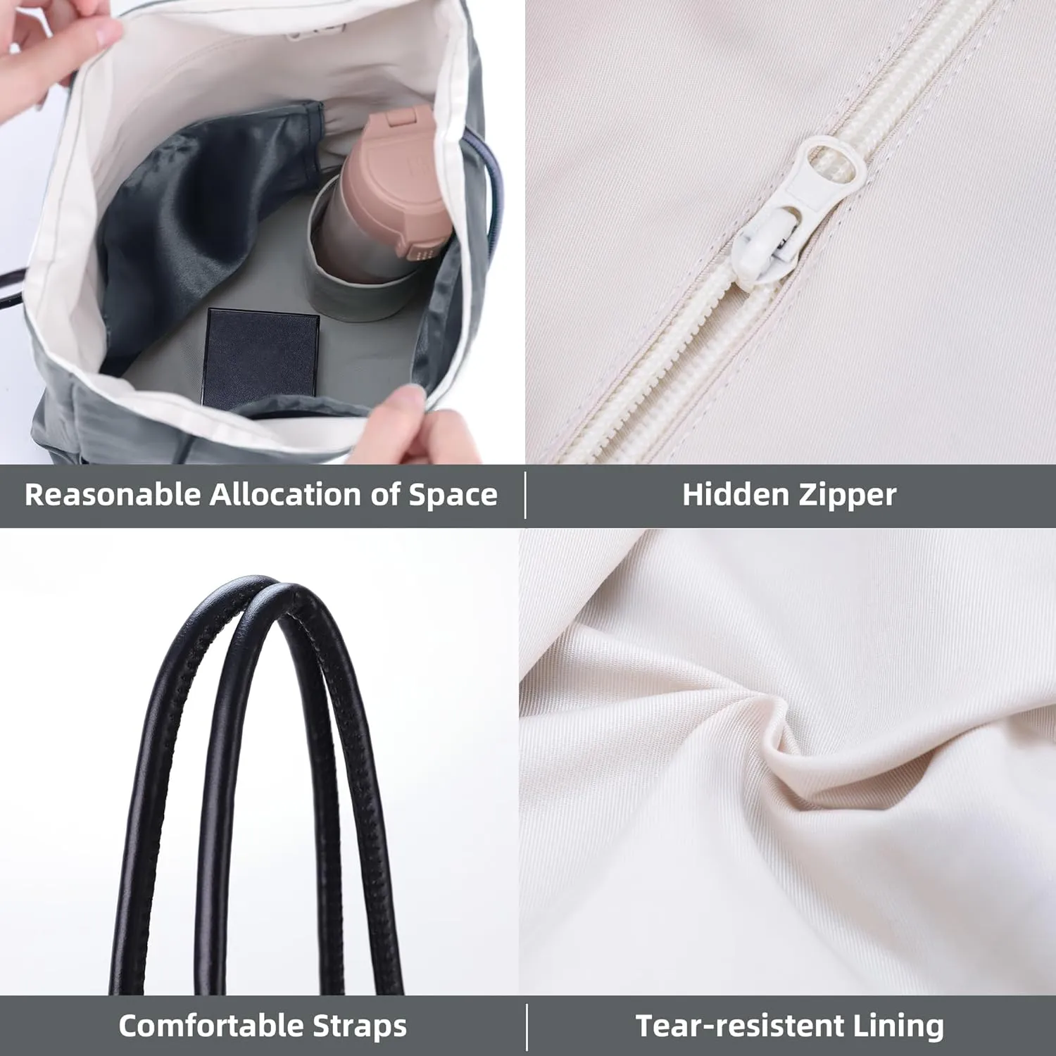 DGAZ Silk Designer Bags for Women, Luxury Tote Bag with Zipper, Large Shoulder Hobo Bags