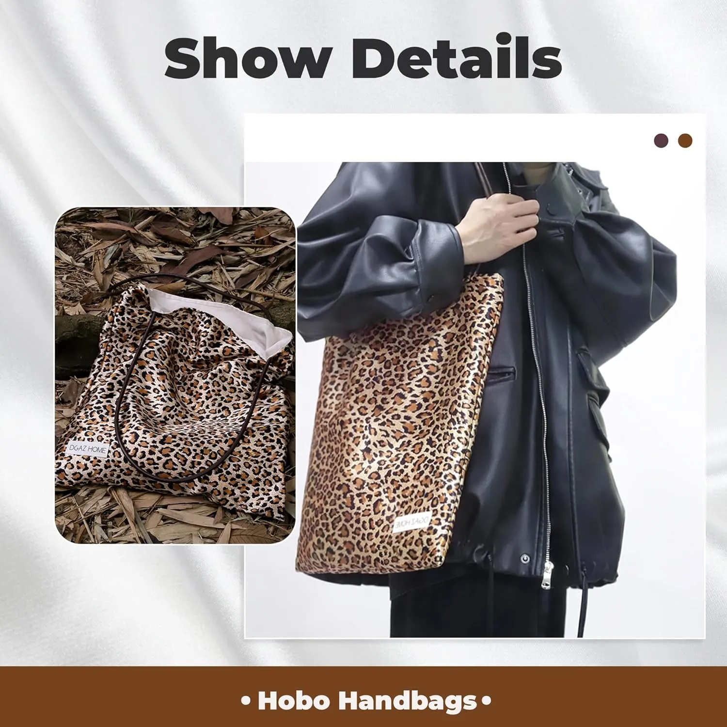 DGAZ Silk Designer Bags for Women, Luxury Tote Bag with Zipper, Large Shoulder Hobo Bags