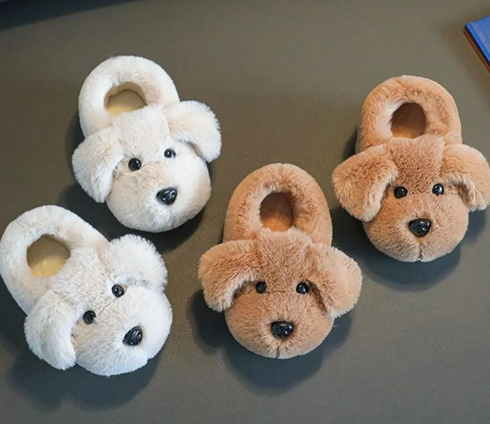 Dog slippers Funny House Slippers Toddler Girls Boys Winter Indoor Outdoor Fuzzy Warm Shoes