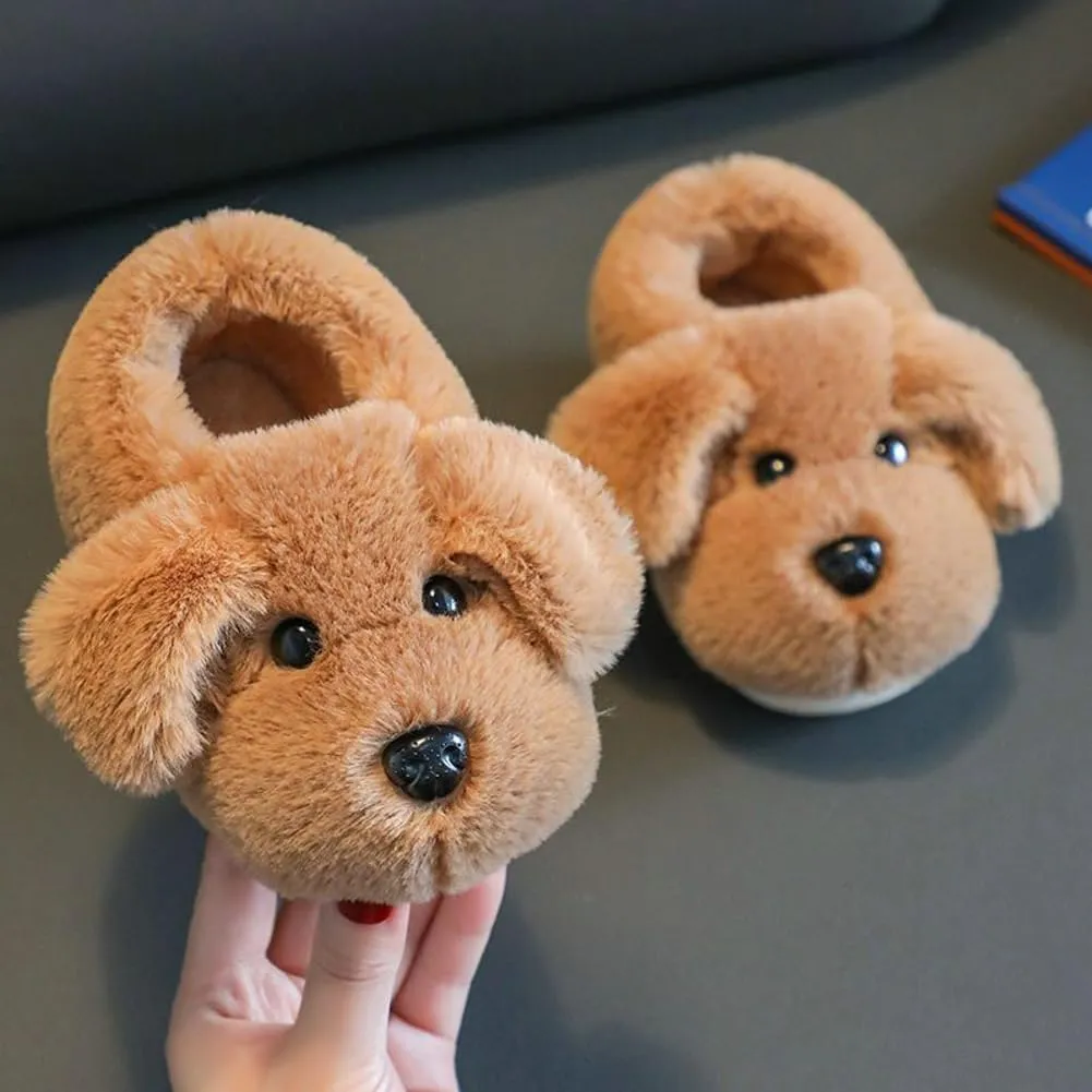 Dog slippers Funny House Slippers Toddler Girls Boys Winter Indoor Outdoor Fuzzy Warm Shoes
