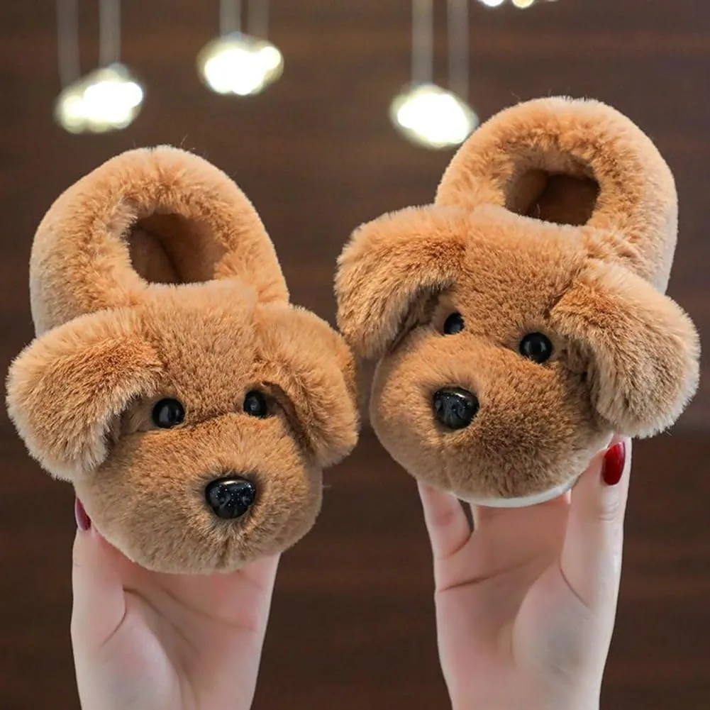 Dog slippers Funny House Slippers Toddler Girls Boys Winter Indoor Outdoor Fuzzy Warm Shoes