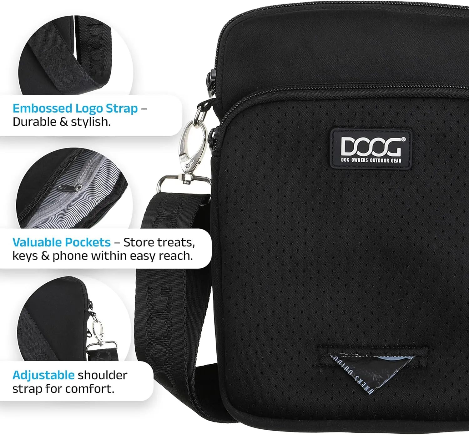 DOOG -Neosport Walkie Bag - Black (11.8" x 7.08" x 1.18")
