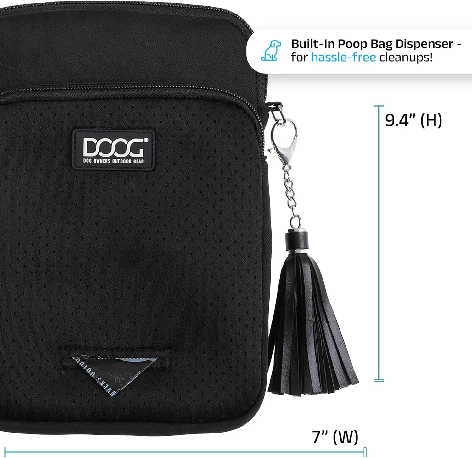 DOOG -Neosport Walkie Bag - Black (11.8" x 7.08" x 1.18")