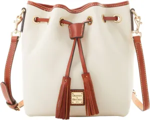 Dooney & Bourke Crossbody Bucket Bags for Women, Pebble Grain Leather Aimee Crossbody Drawstring Purse