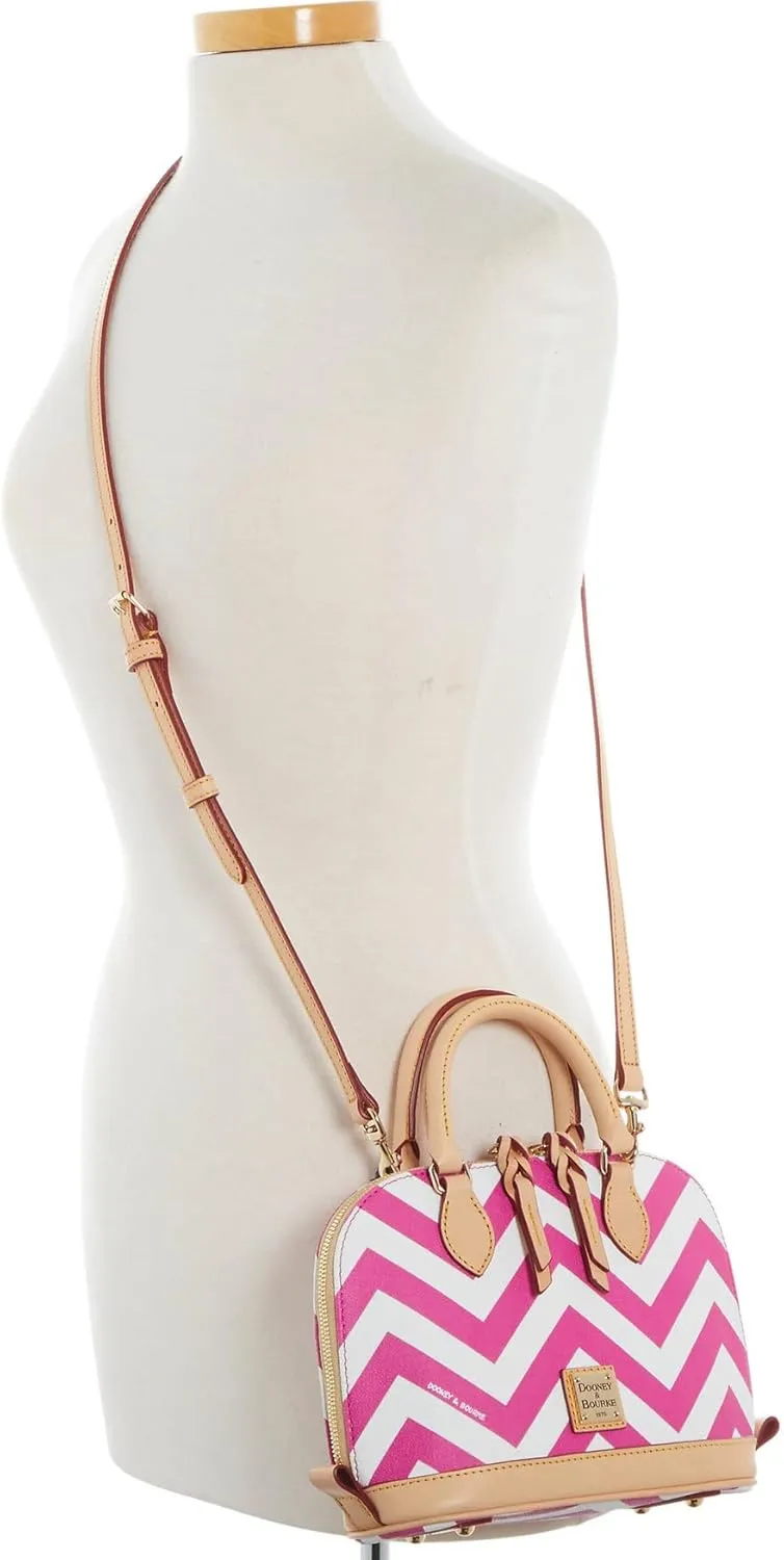 Dooney & Bourke Satchel Bags for Women, Chevron Bitsy Bag Satchel Handbag with Crossbody Strap