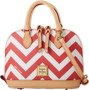 Dooney & Bourke Satchel Bags for Women, Chevron Bitsy Bag Satchel Handbag with Crossbody Strap