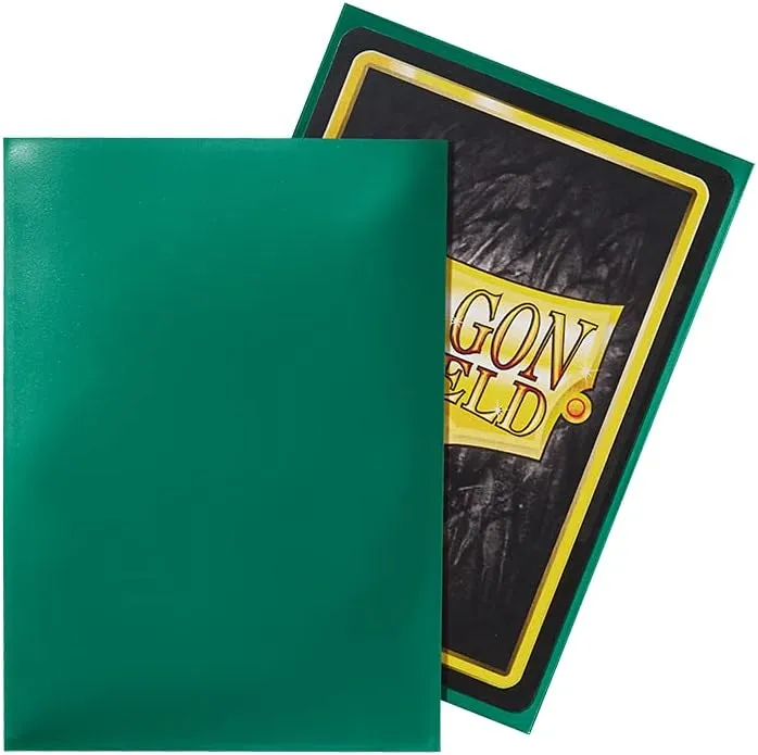 Dragon Shield | Standard Size Card Classic Sleeves | 100 CT - Smooth & Tough Premium TCG Sleeves - Compatible with Pokemon, Flesh & Blood, One Piece & Magic The Gathering | Green