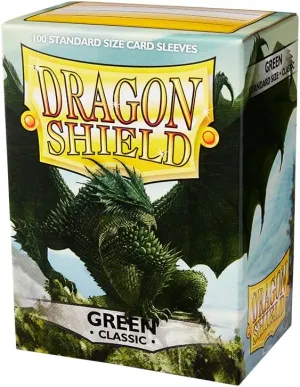 Dragon Shield | Standard Size Card Classic Sleeves | 100 CT - Smooth & Tough Premium TCG Sleeves - Compatible with Pokemon, Flesh & Blood, One Piece & Magic The Gathering | Green