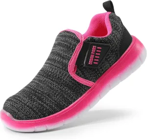 DREAM PAIRS Boys Girls Shoes Kids Slip on Tennis EZ-Ons MightyMovers Running Athletic Barefoot Zero Drop Sports Sneakers