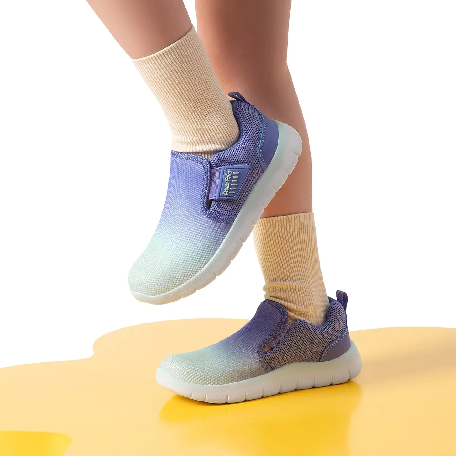 DREAM PAIRS Boys Girls Shoes Kids Slip on Tennis EZ-Ons MightyMovers Running Athletic Barefoot Zero Drop Sports Sneakers