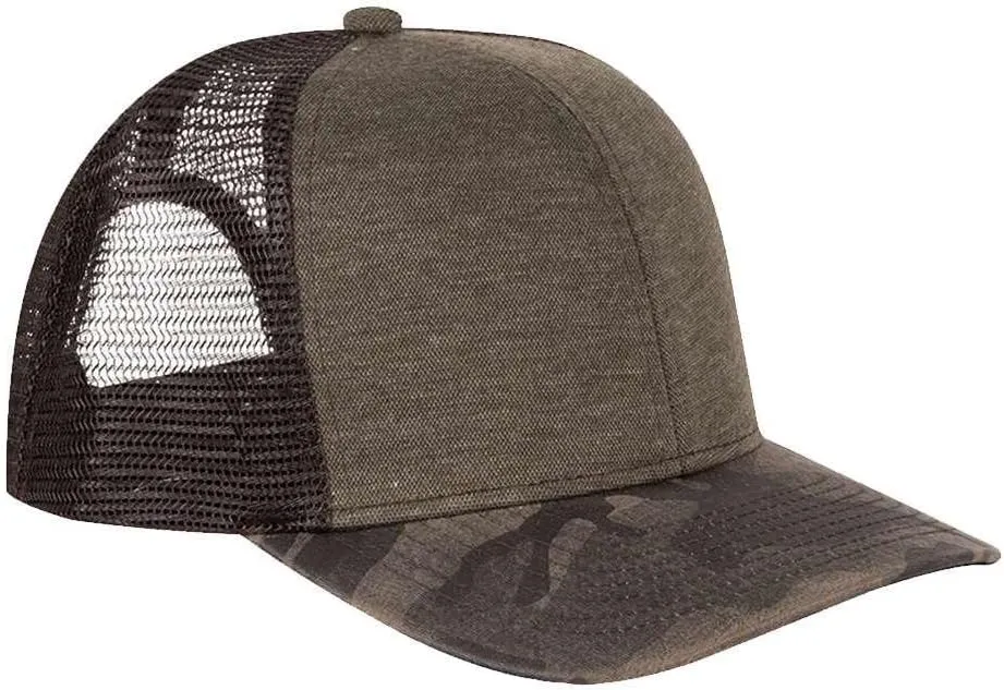 DRI Duck - Pique Trucker Cap - 3358 - Adjustable - Rock/Camo