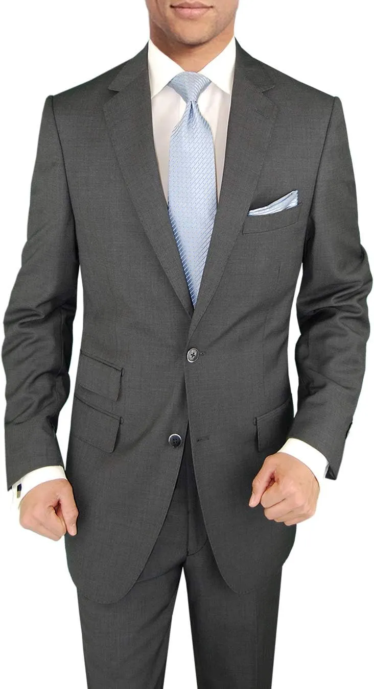 DTI BB Signature Italian Wool Vested Men's Suit 3 Piece Jacket Slacks Waistcoat