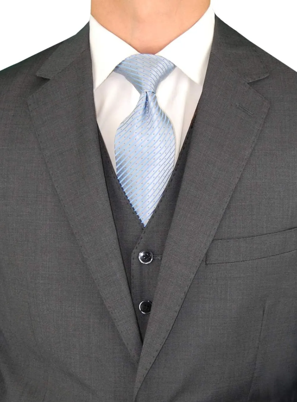 DTI BB Signature Italian Wool Vested Men's Suit 3 Piece Jacket Slacks Waistcoat