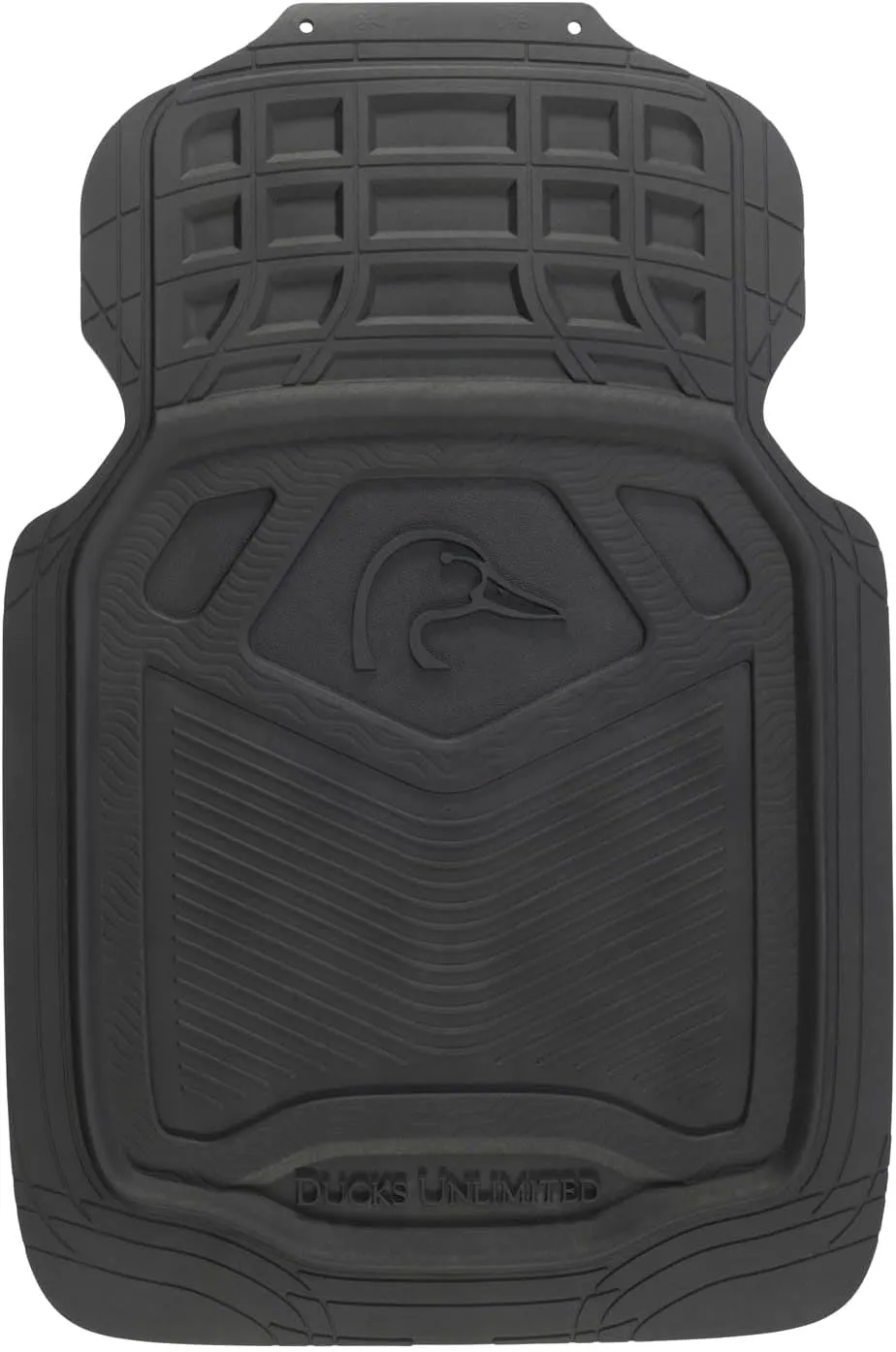 Ducks Unlimited, Camo Universal Floor Mats, Water Resistant Pads for Car, Truck and SUV Solo Duckhhead Black, 2 Pack