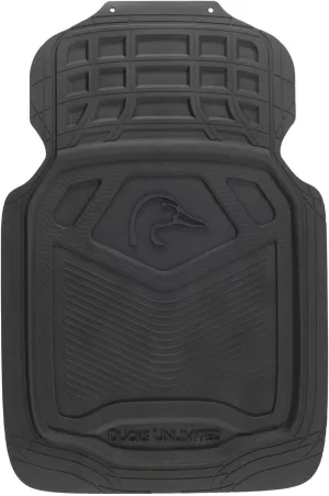Ducks Unlimited, Camo Universal Floor Mats, Water Resistant Pads for Car, Truck and SUV Solo Duckhhead Black, 2 Pack