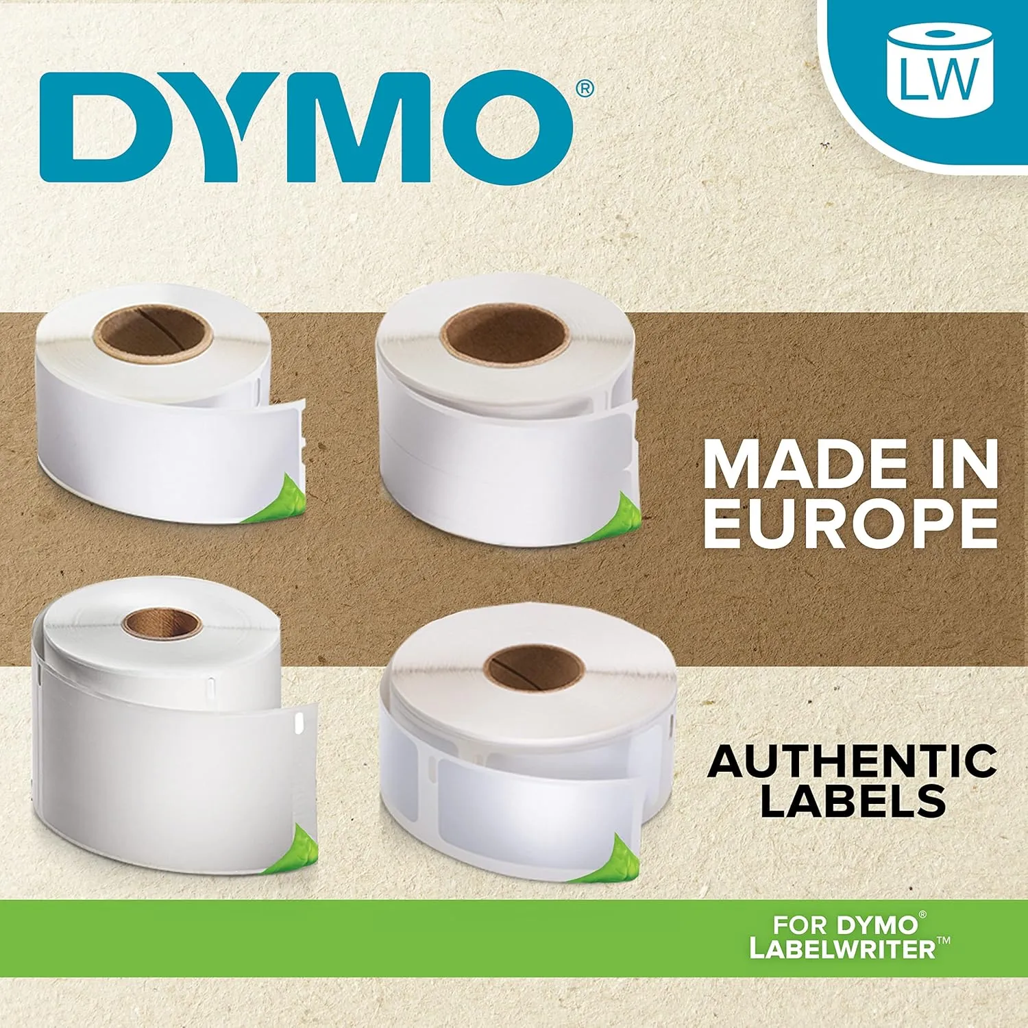 DYMO LW Durable Industrial Labels for LabelWriter Label Printers, White Poly, 2-1/4” x 1-1/4”, 1 Roll of 800