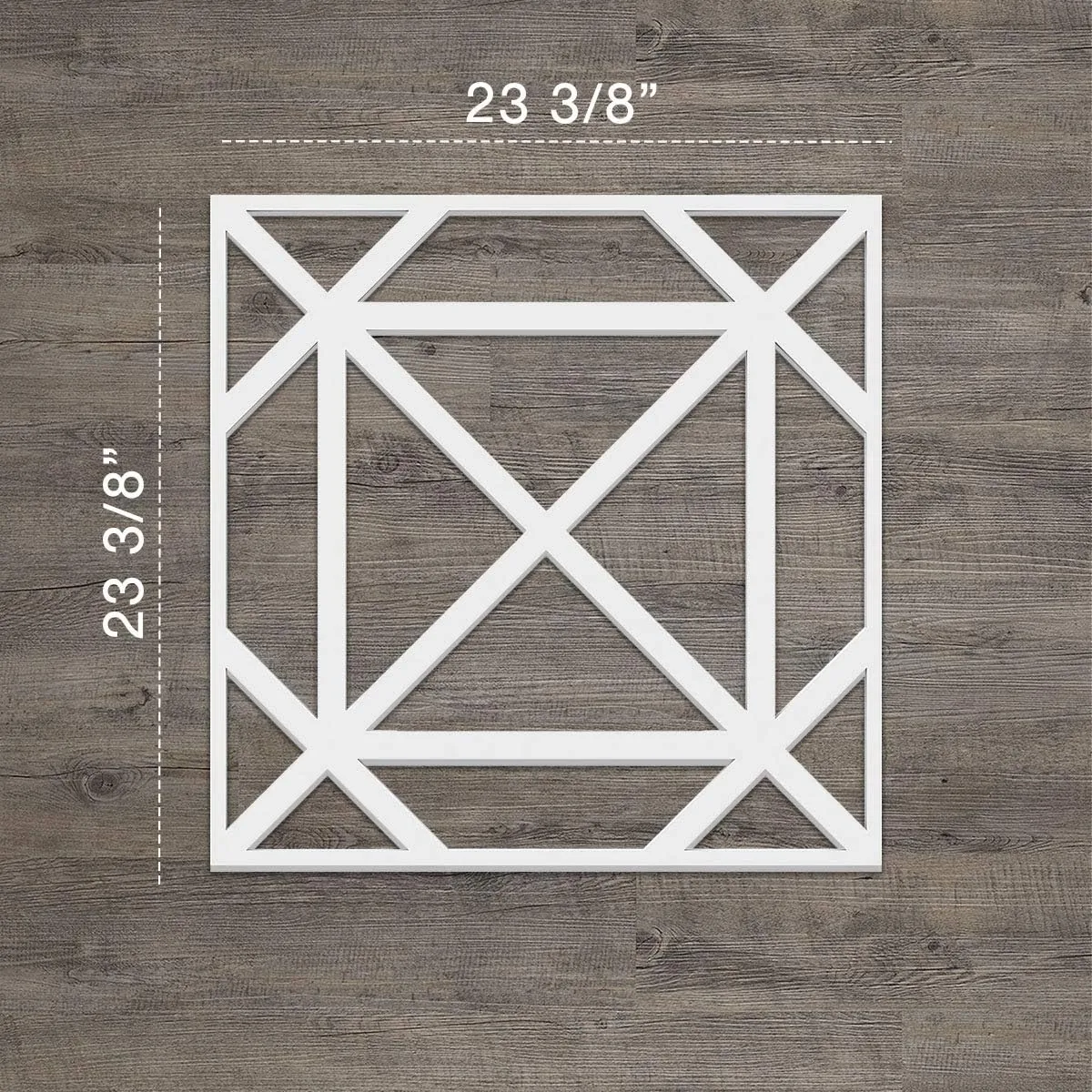 Ekena Millwork 23 3/8"W x 23 3/8"H x 3/8"T Large Buxton Decorative Fretwork Wall Panels in Architectural Grade PVC