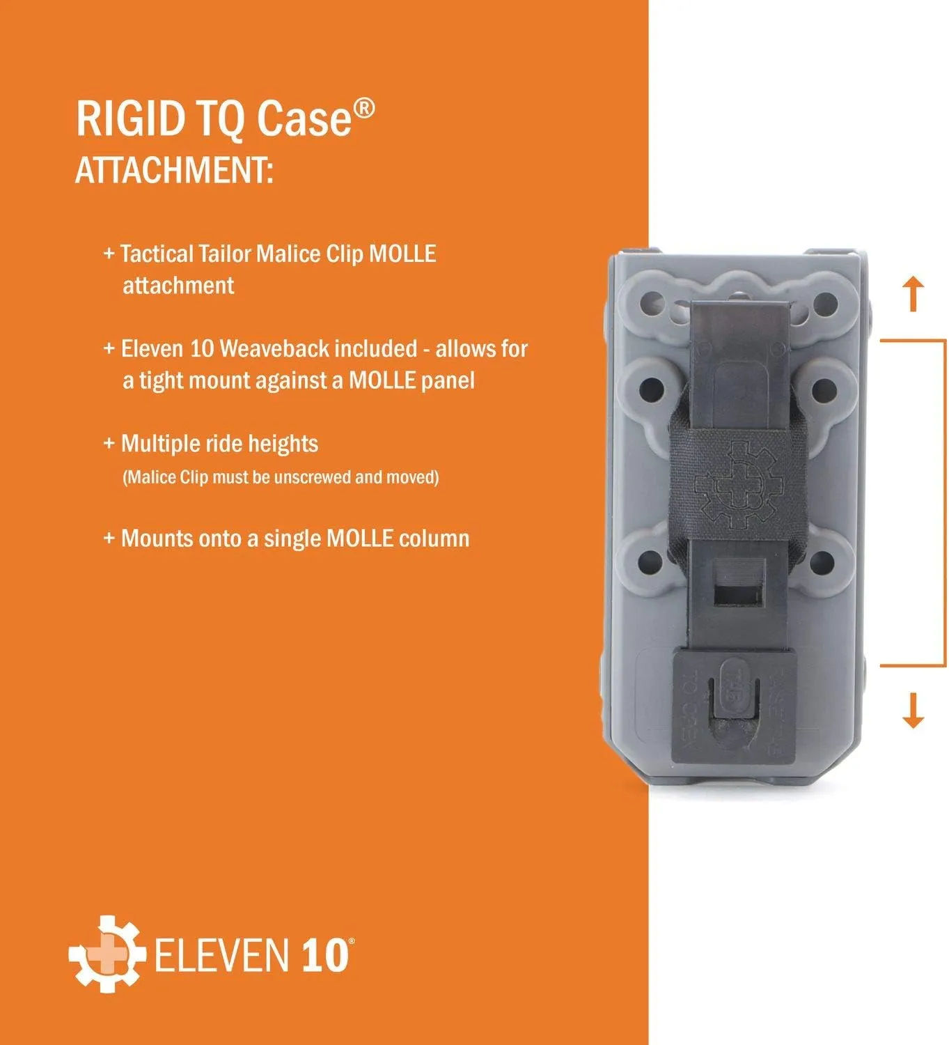 Eleven 10 Rigid TQ Case for C-A-T Tourniquet, MOLLE Attachment