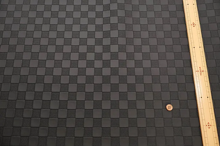 Embossed Faux Leather Fabric - Checkerboard