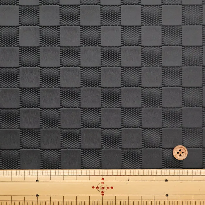 Embossed Faux Leather Fabric - Checkerboard