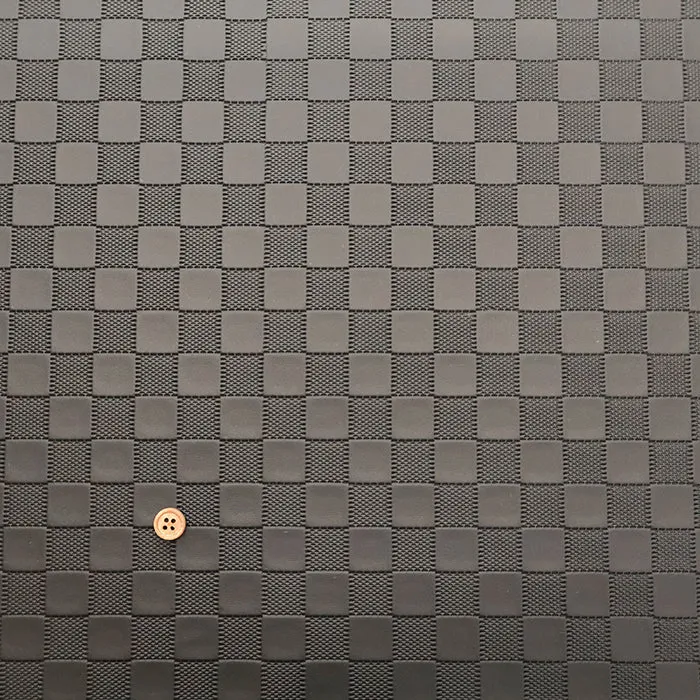 Embossed Faux Leather Fabric - Checkerboard