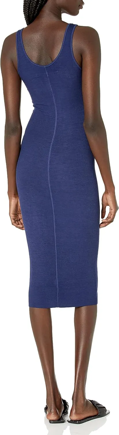 Enza Costa Women's Stretch Silk Rib Tank Midi Dress