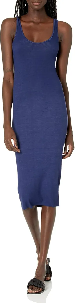 Enza Costa Women's Stretch Silk Rib Tank Midi Dress