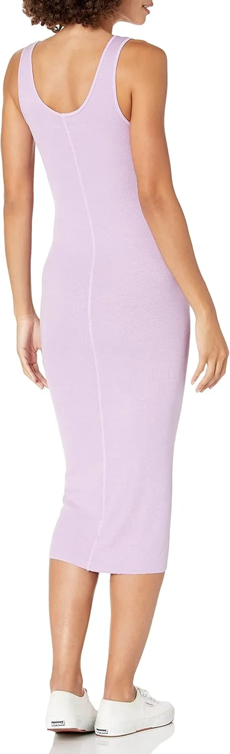 Enza Costa Women's Stretch Silk Rib Tank Midi Dress