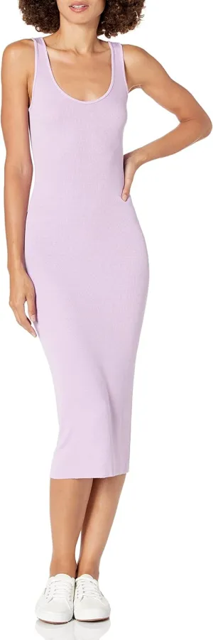 Enza Costa Women's Stretch Silk Rib Tank Midi Dress