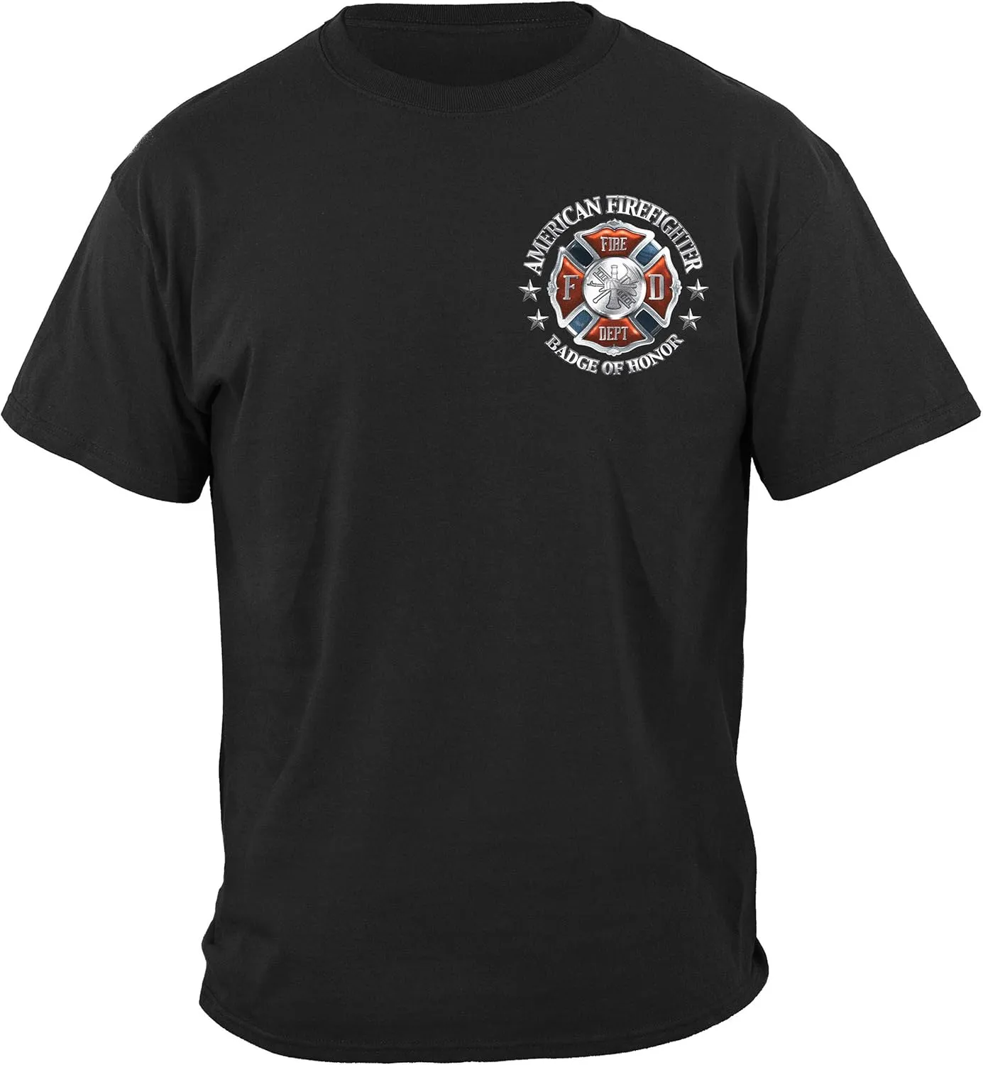 Erazor Bits Firefighter T Shirt Steel Fire Wings with Foil Stamp T Shirt