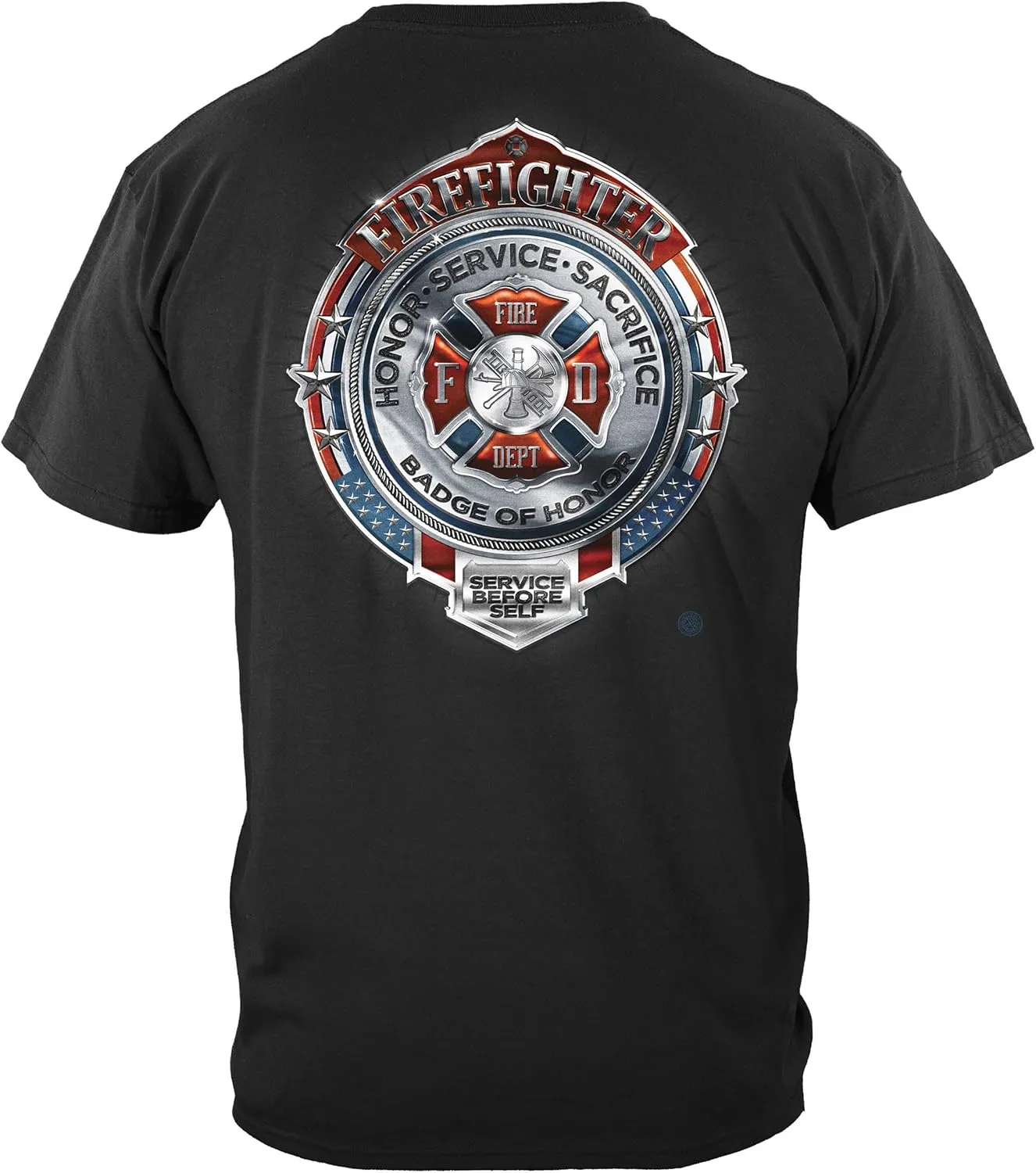 Erazor Bits Firefighter T Shirt Steel Fire Wings with Foil Stamp T Shirt
