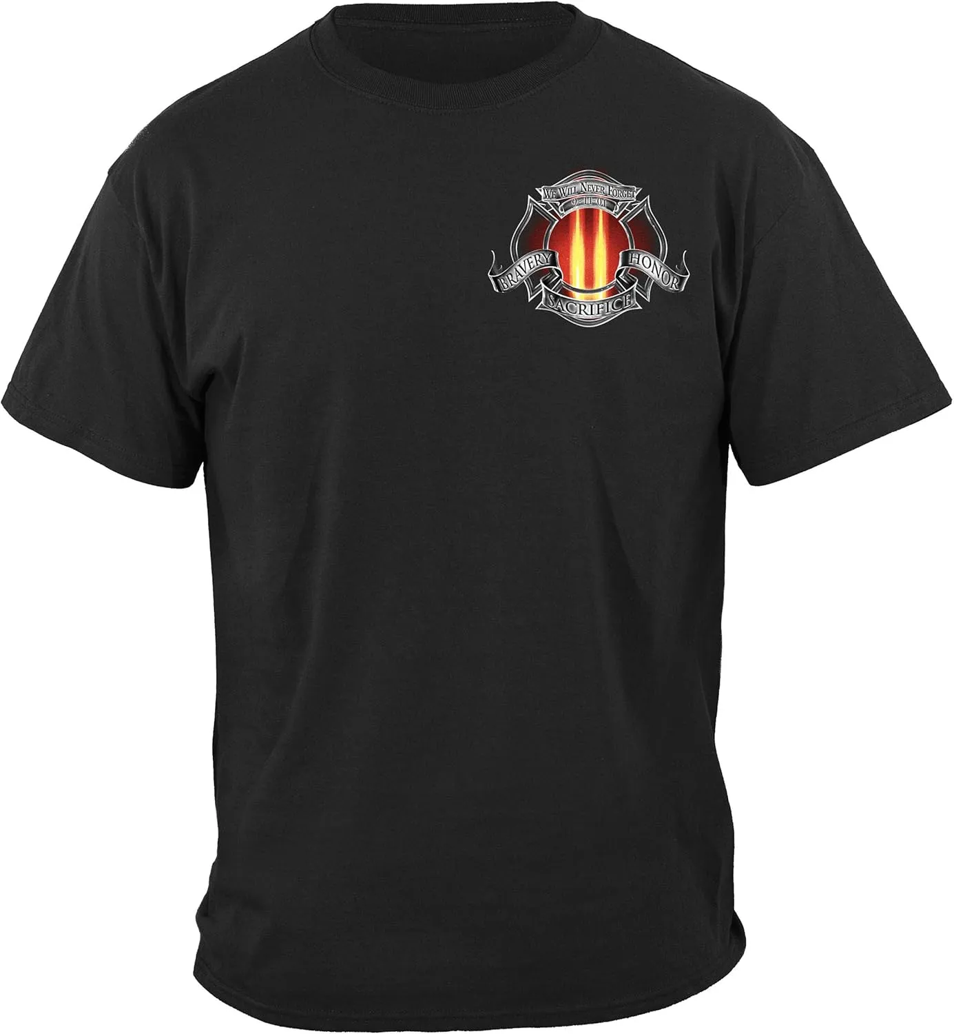 Erazor Bits Firefighter T Shirt Steel Fire Wings with Foil Stamp T Shirt