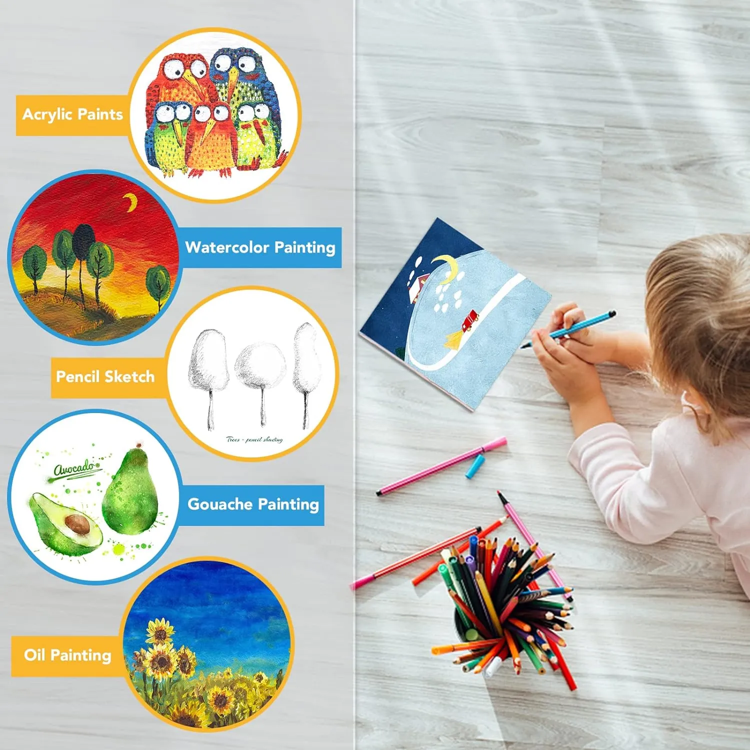 ESRICH Small Canvas Pack of 36, 5x5In Blank Canvases for Painting, Home Decor Projects
